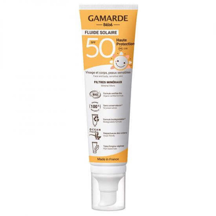 Crema solare per neonati con SPF50, 100 ml, Gamarde