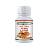 Curcumina + Piperina Biologica, 120 capsule, Health Nutrition