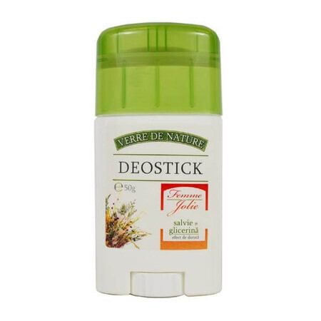 Deodorante Deostick Femme Jolie con salvia e glicerina, 50 g, Verre de Nature