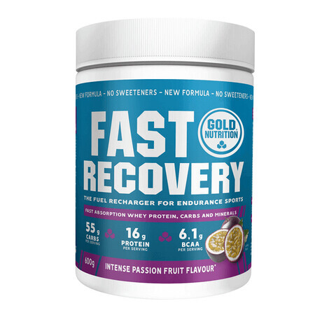 Fast recovery with passion fruit flavour, 600 g, Gold Nutrition