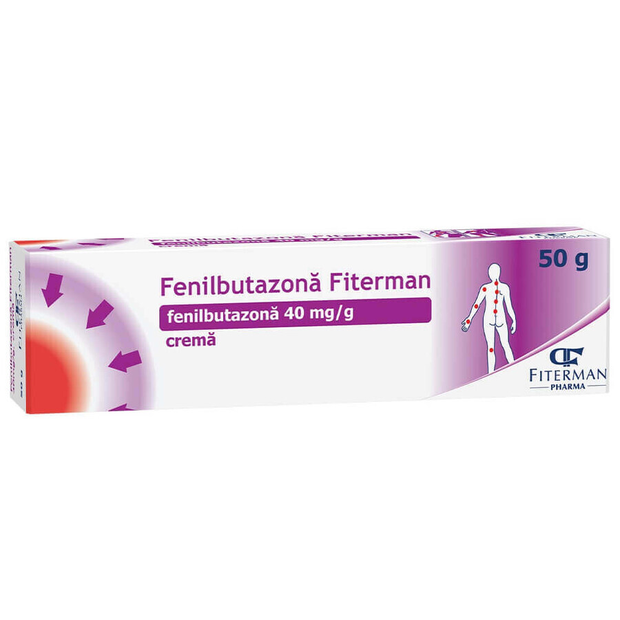 Phenylbutazone cream 40 mg/g, 50 g, Fiterman