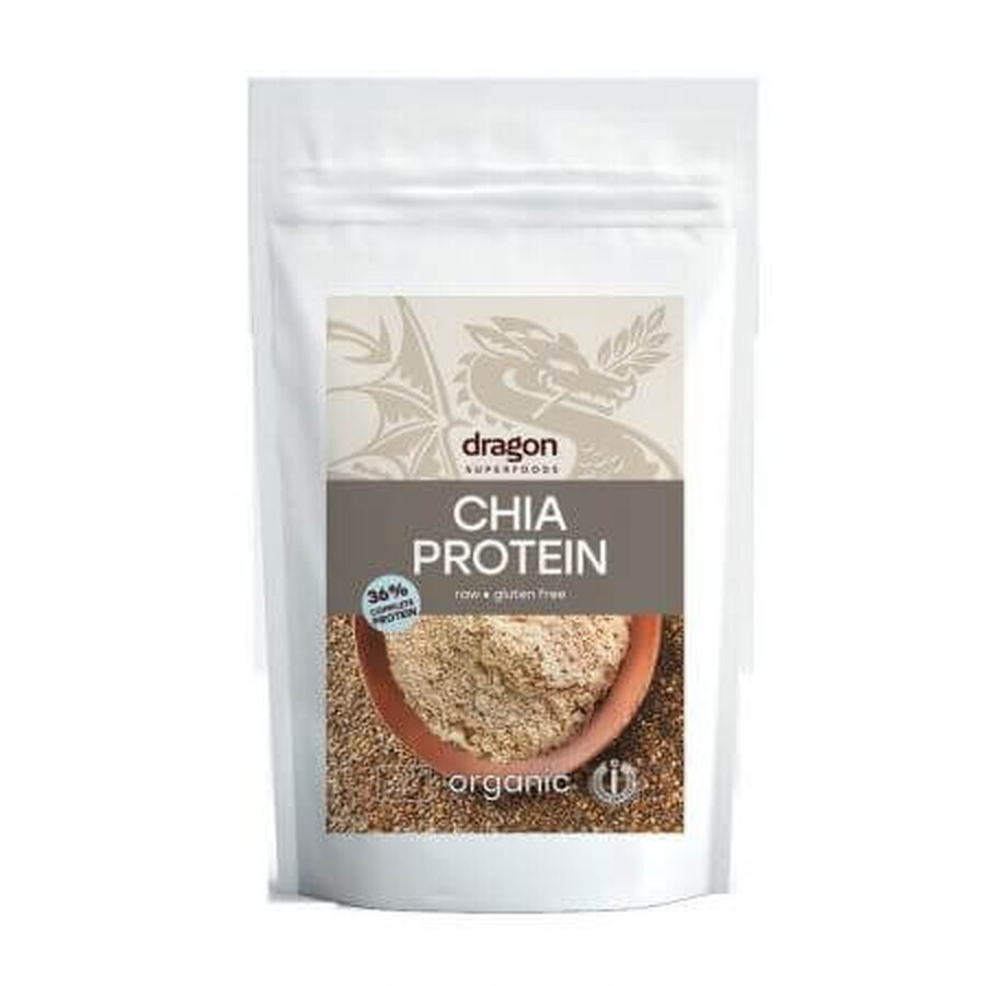 Proteína de chía en polvo cruda Bio, 200 g, Dragon Superfoods