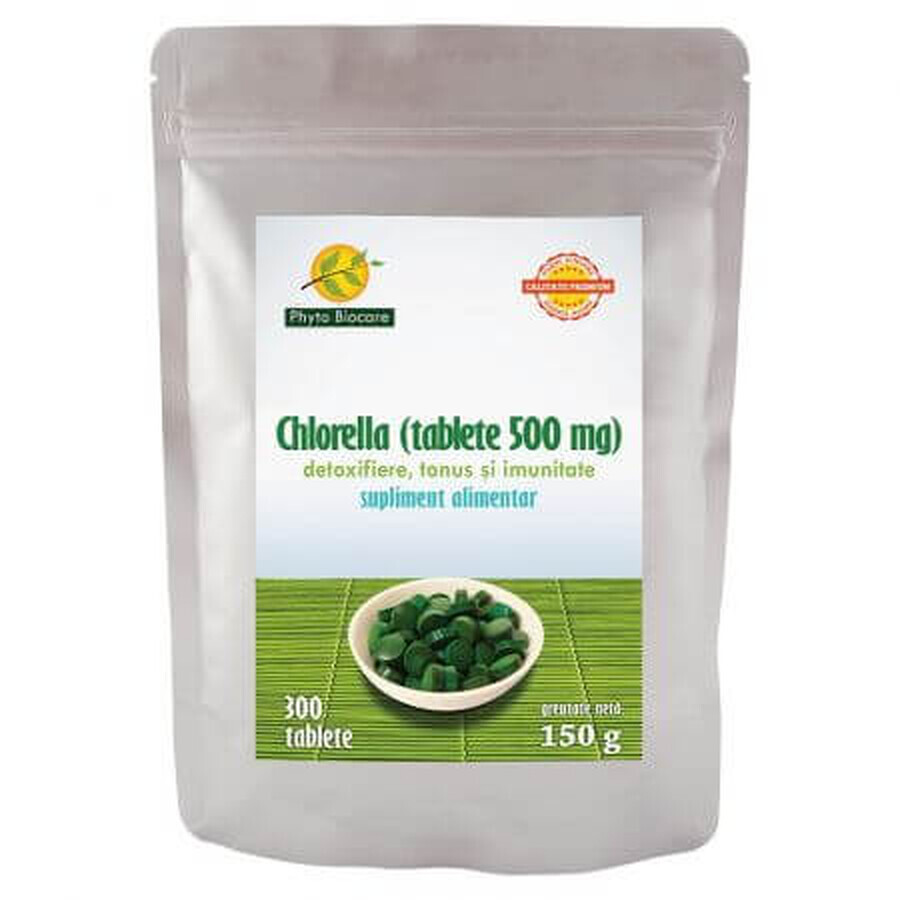 Chlorella 500 mg, 300 tabletten, Phyto Biocare