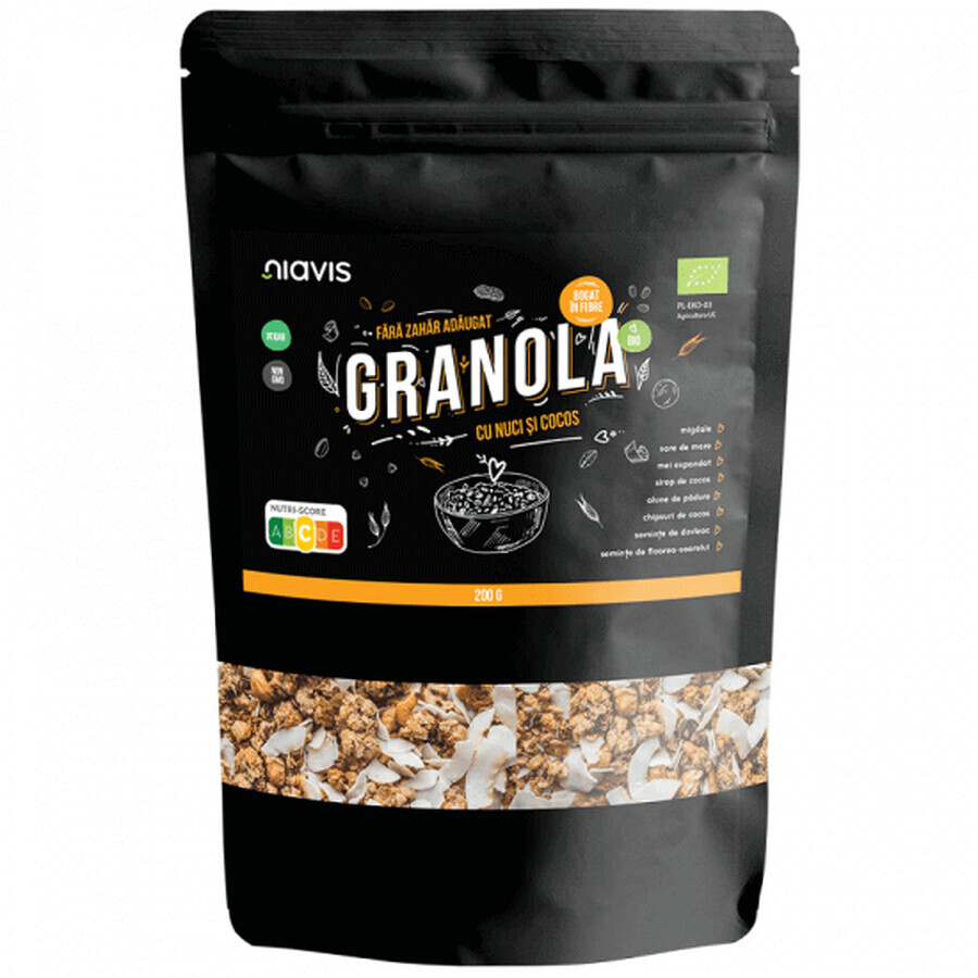 Eco Granola with nuts and coconut, 200g, Niavis