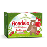 Herbitussin raspberry flavored lollipops for children, 4 pieces, USP Romania