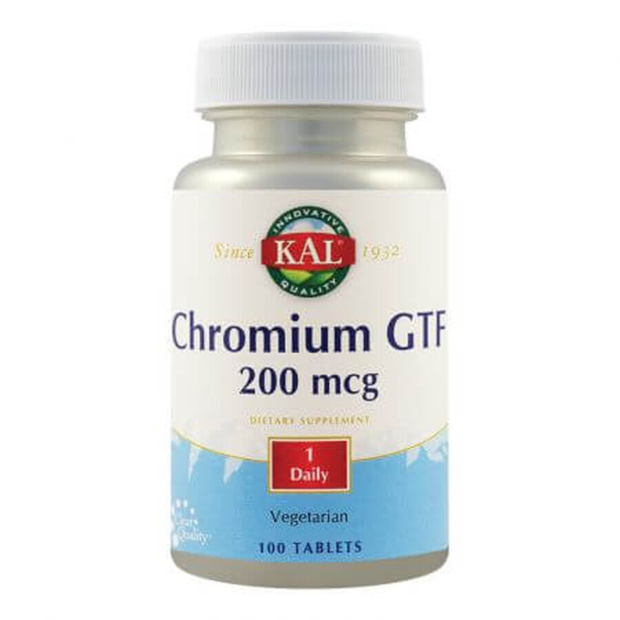 Chrom GTF 200mcg Kal, 100 Tabletten, Secom