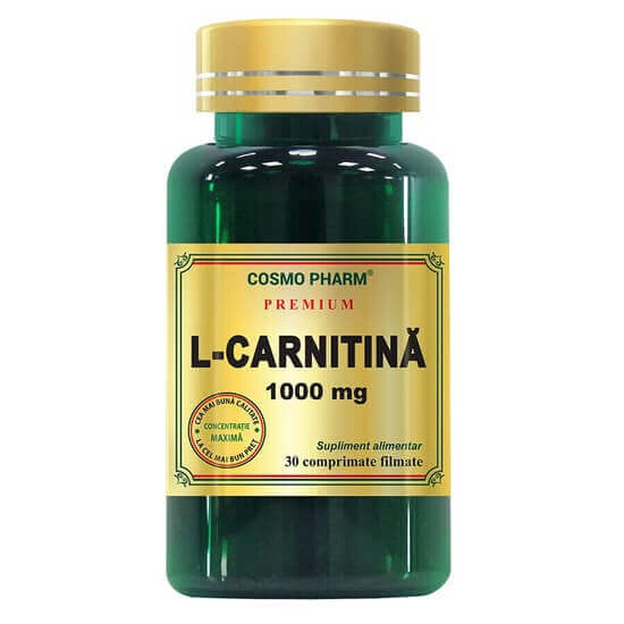 L-Carnitina, 1000 mg, 30 compresse, Cosmopharm