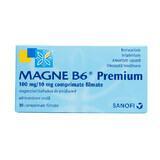 Magne B6 Premium, 100 mg/10 mg, 30 compresse rivestite con film, Sanofi