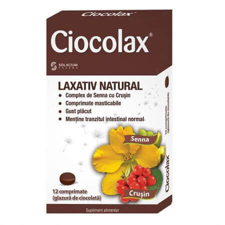 Ciocolax lassativo naturale, 12 compresse, Solacium Pharma