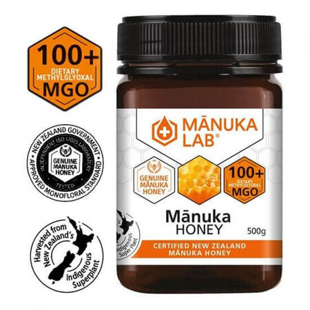 Natural Manuka Honey MGO 100+, 500 g, Manuka Lab