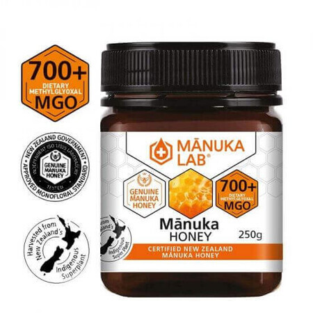 Natural Manuka Honey MGO 700+, 250 g, Manuka Lab