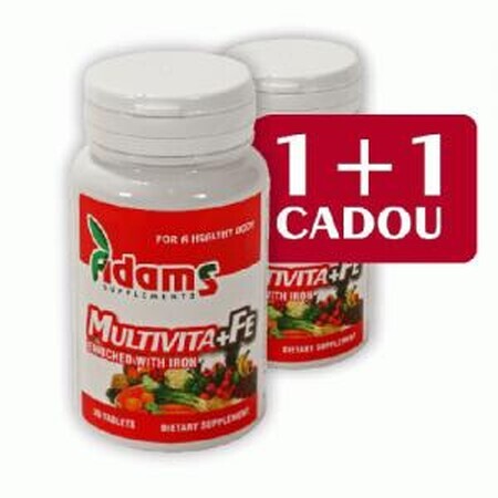 Multivita+Fe, 30 compresse, Adams Vision (1+1)