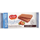 Wafer alla crema di nocciole senza zucchero, 45g, Lago