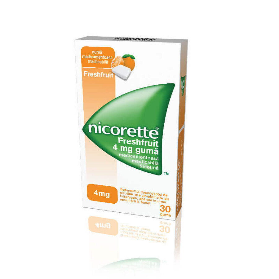 Gomma Nicorette Freshfruit 4mg, 30 pezzi, Mcneil