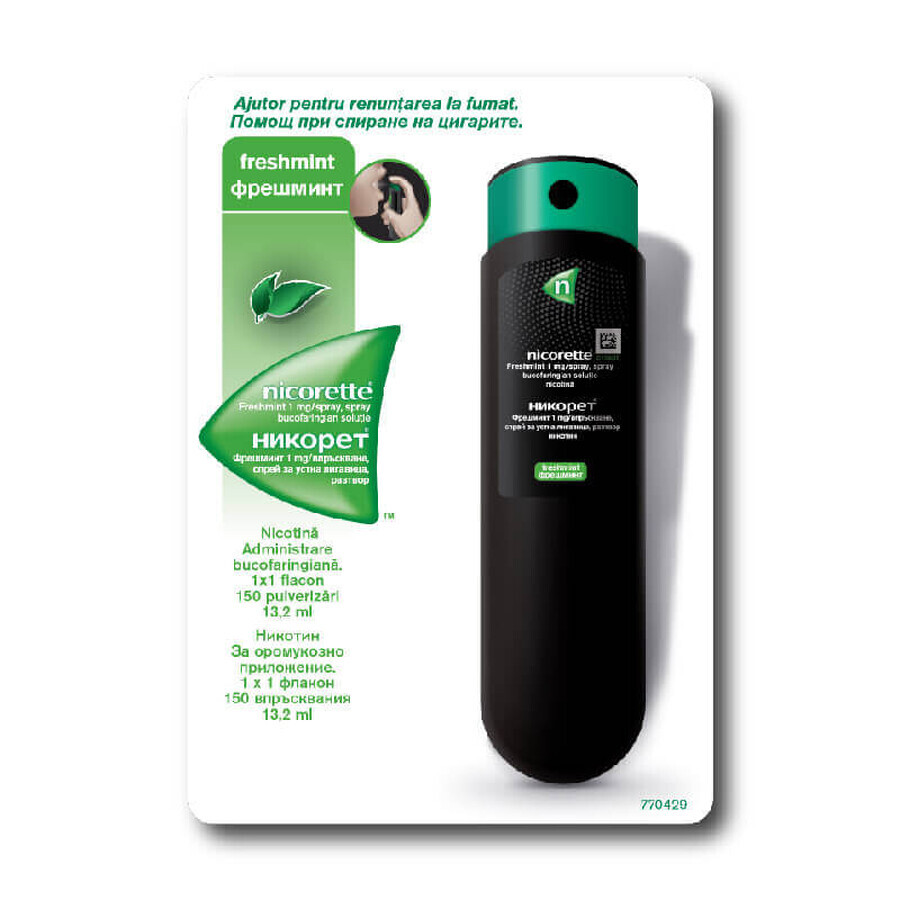 Nicorette Freshmint spray, 13,2 ml, Mcneil