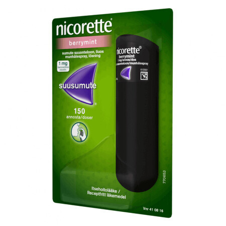 Nicorette spray Berrymint, 1 mg, 13,2 ml, Mcneil