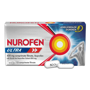 Nurofen Ultra 400 mg, 12 film-coated tablets, Reckitt Benkiser Healthcare