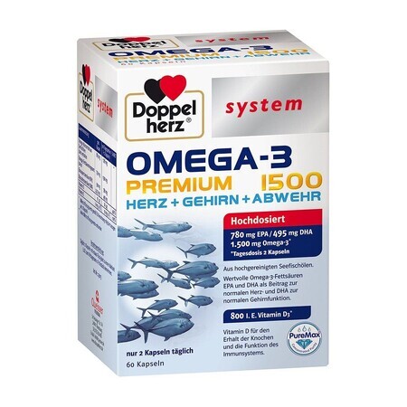 Omega 3 Premium 1500, 60 capsules, Doppelherz