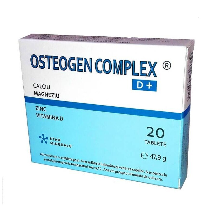 Osteogen Complex D+, 20 compresse, Star Minerals