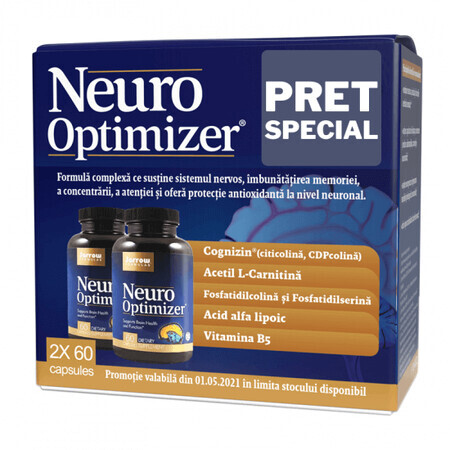 Confezione Neuro Optimizer Jarrow Formulas, 60 + 60 capsule, Secom