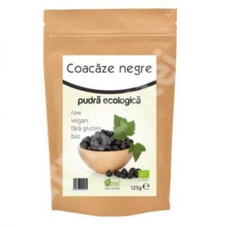 Coacaze negre pudra ecologica, 125 g, Obio