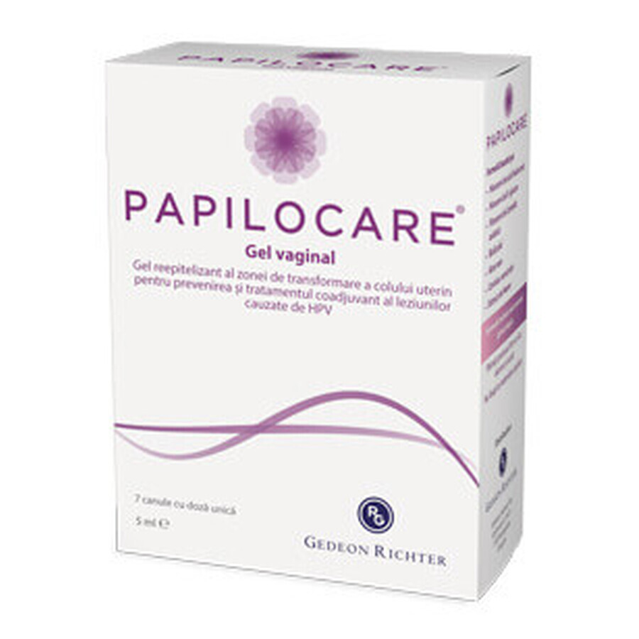 Papilocare Gel Vaginal, 7 canule, Gedeon Richter