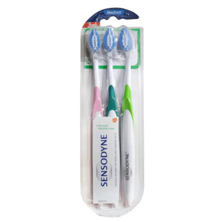 Triopack medio Expert per spazzolini da denti, Sensodyne