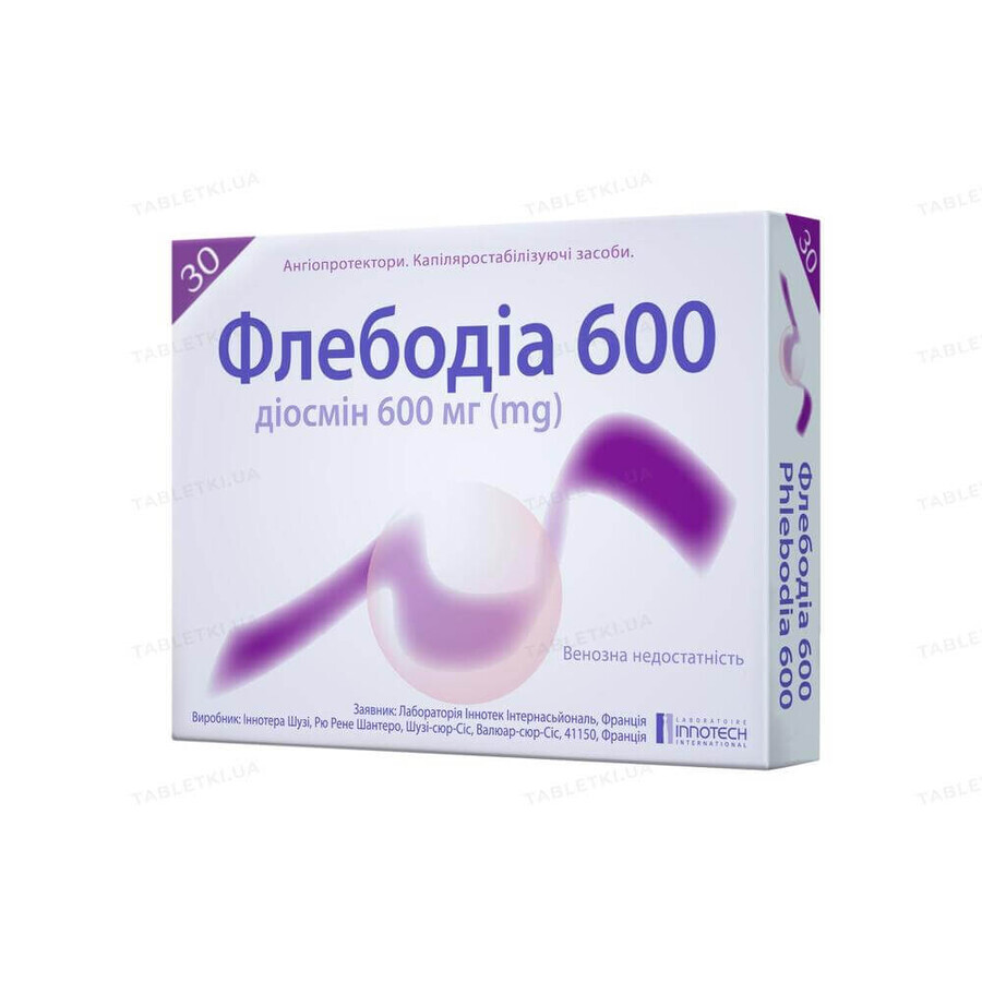 Phlebodia 600 mg, 30 film-coated tablets, Innothera