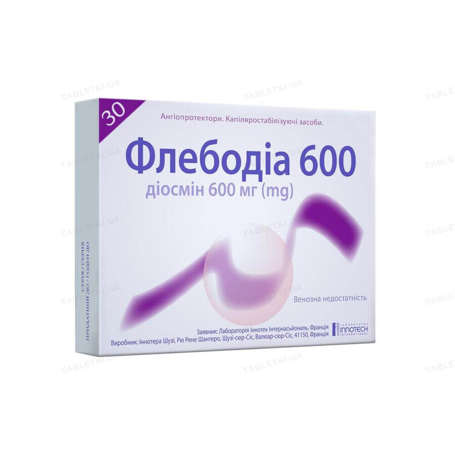 Phlebodia 600 mg, 30 film-coated tablets, Innothera