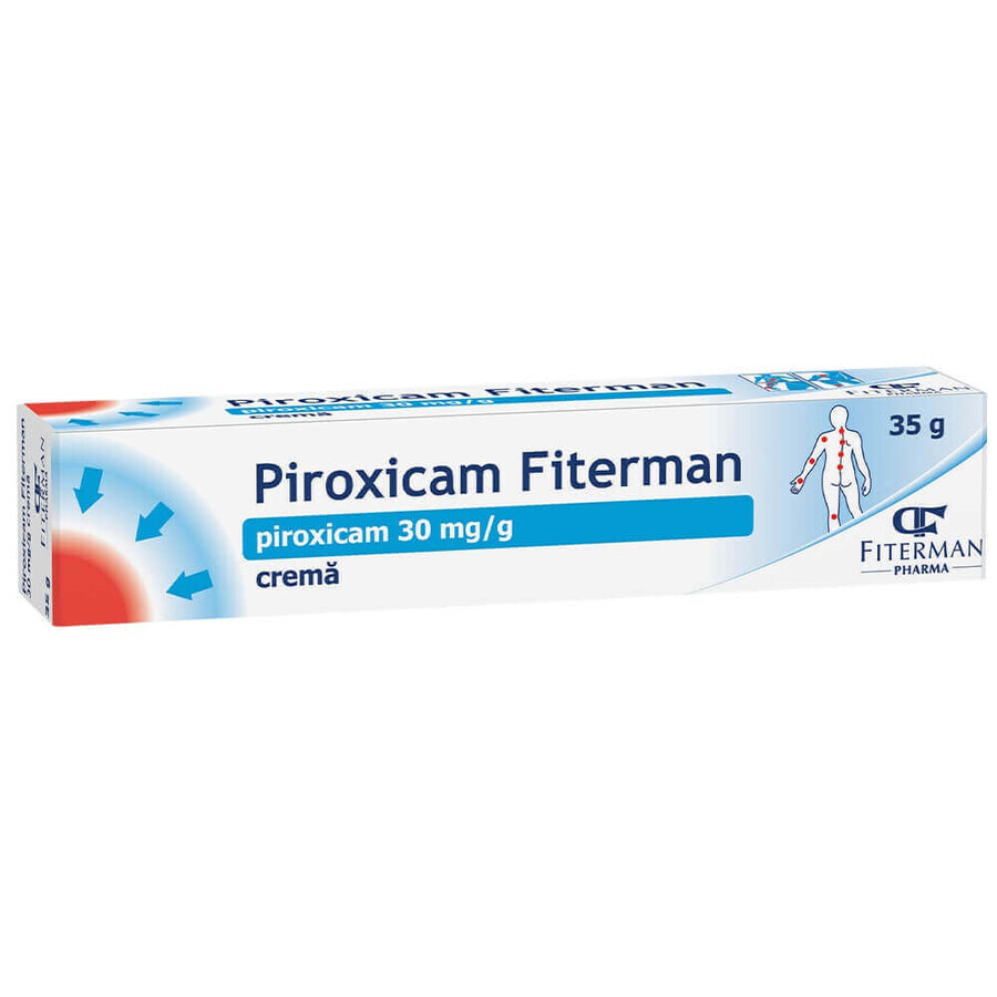 Piroxicam crema 30 mg/g, 35 g, Fiterman