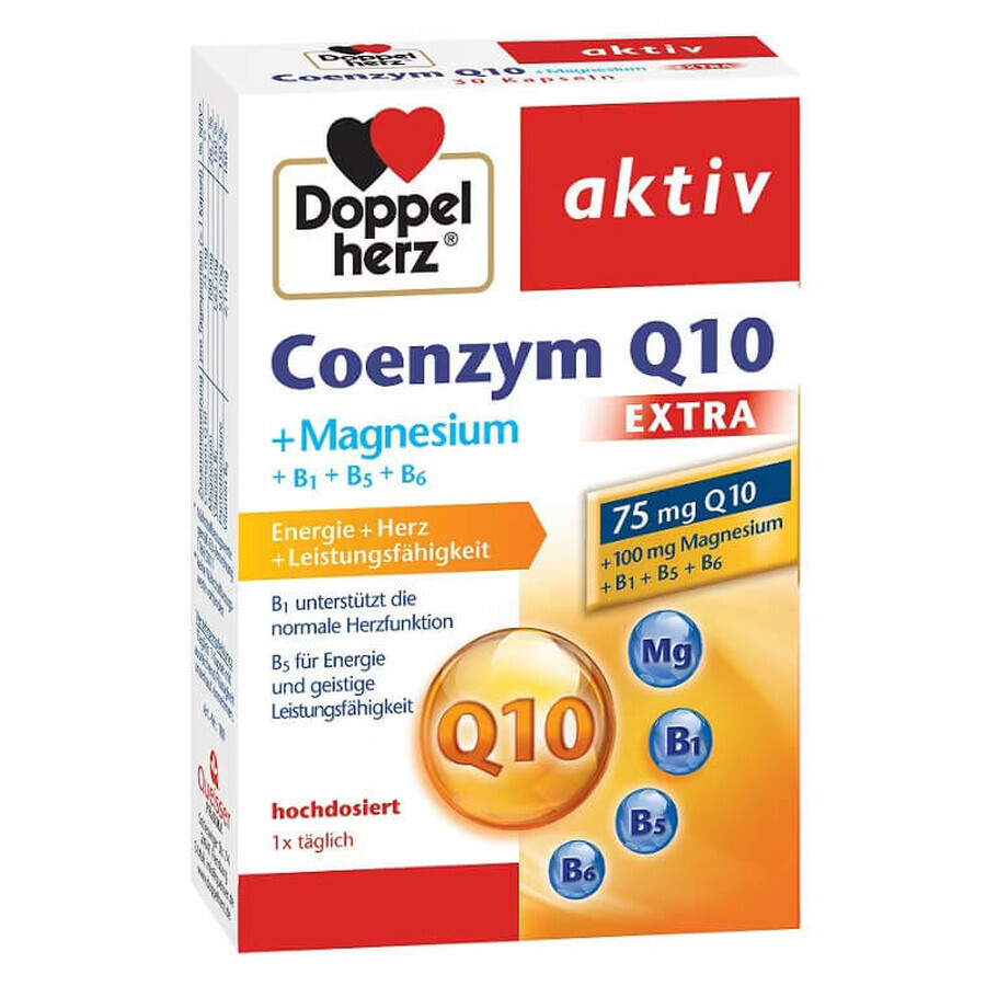 Coenzyme Q10 Extra + Magnesium + B1 + B5 + B6, 30 capsules, Doppelherz