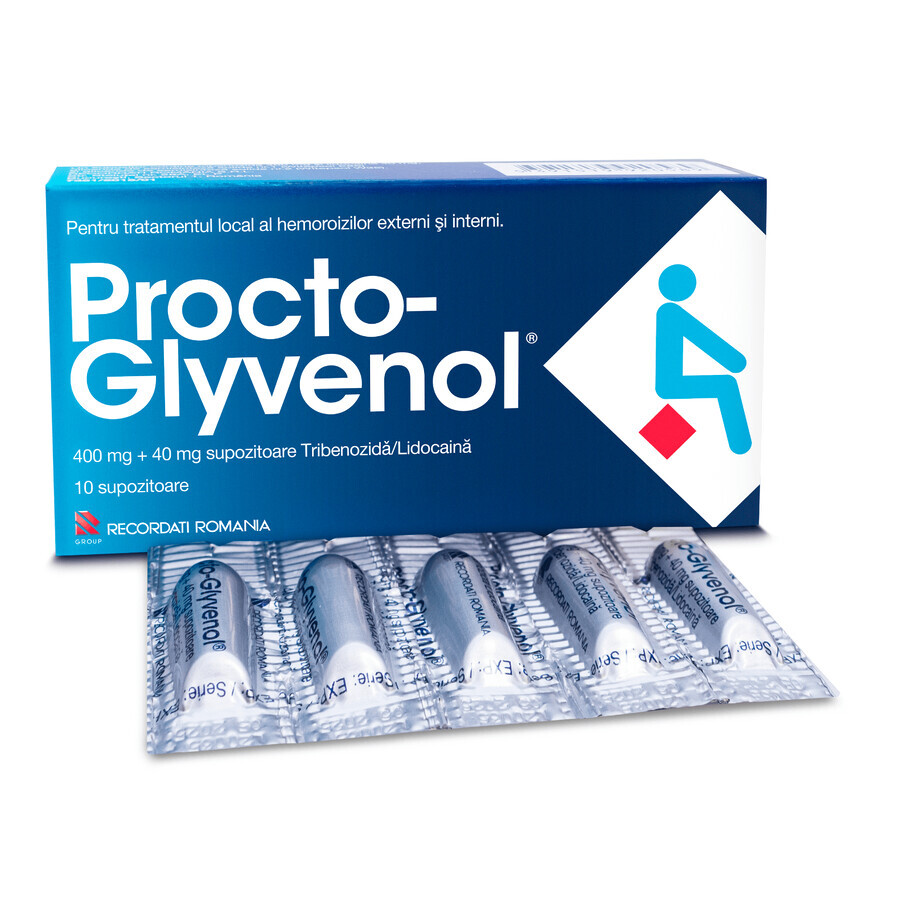 Procto-Glyvenol, 10 supposte, Recordati