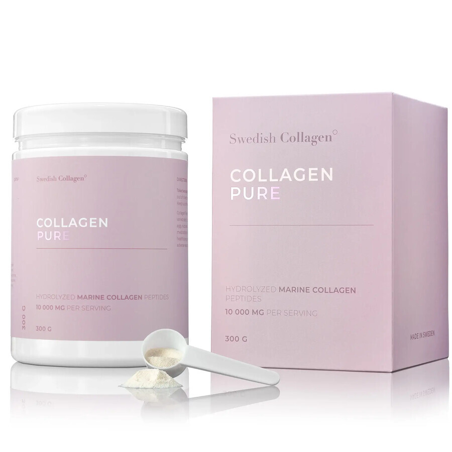 Pure Collagen Hydrolysate Powder 10,000 mg, 300 g, Swedish Collagen