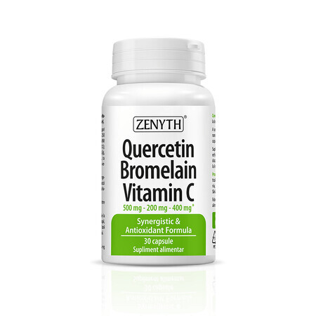 Quercétine Broméline Vitamine C, 30 gélules, Zenyth