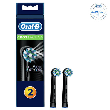 Cross Action Black Edition Electric Toothbrush, 2 pcs, Oral-B