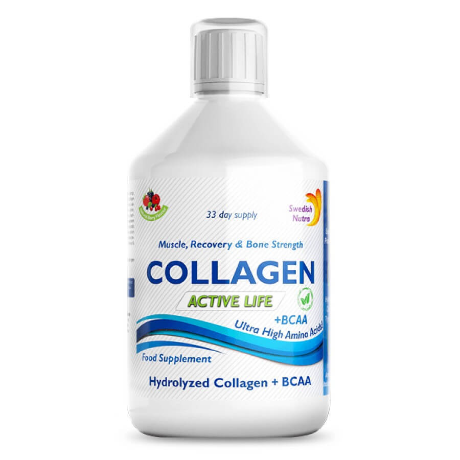 Collagen Fluid Hydrolysate Type 1, 2 and 3 Active Life 5000 mg, 500 ml, Swedish Nutra