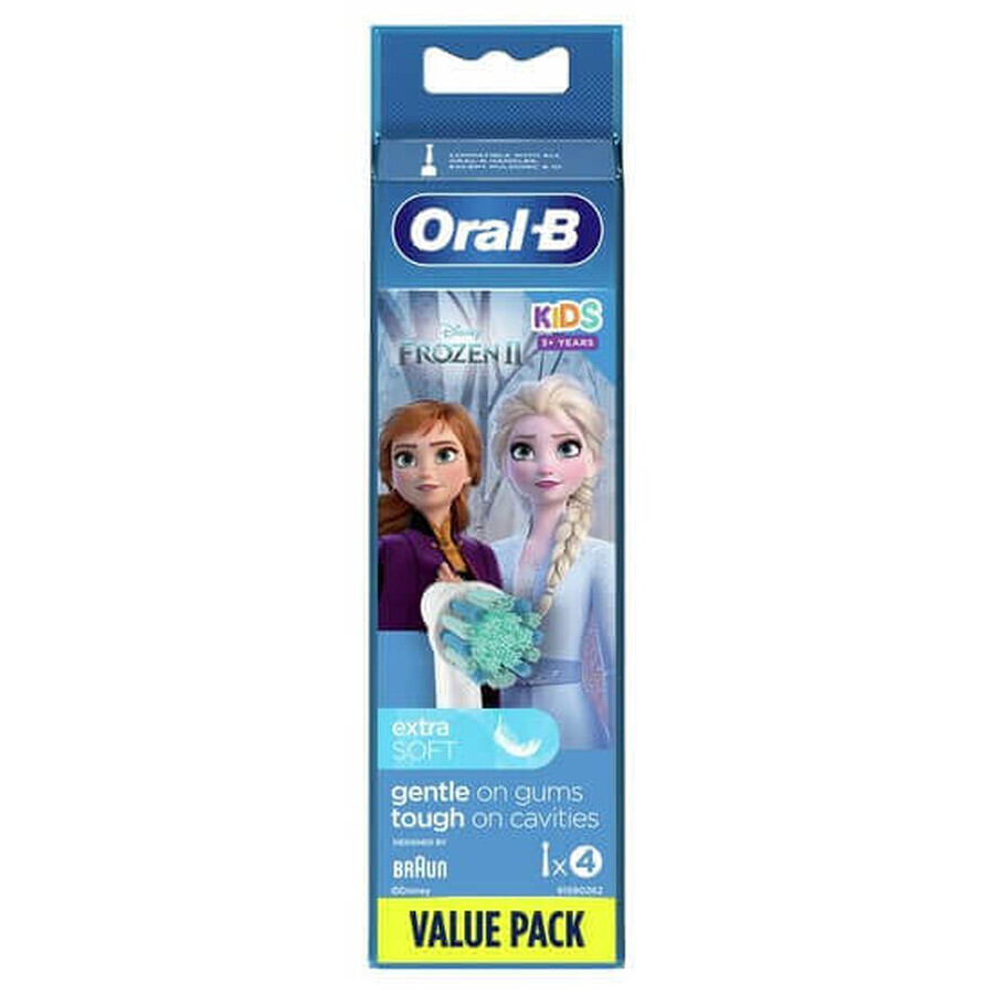 Oral-B Kids Testine di Ricambio per Spazzolino Elettrico Frozen, 4 testine