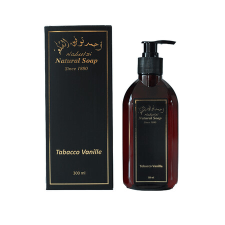 Jabón Líquido con Tabaco y Vainilla, 300 ml, Nabulsi