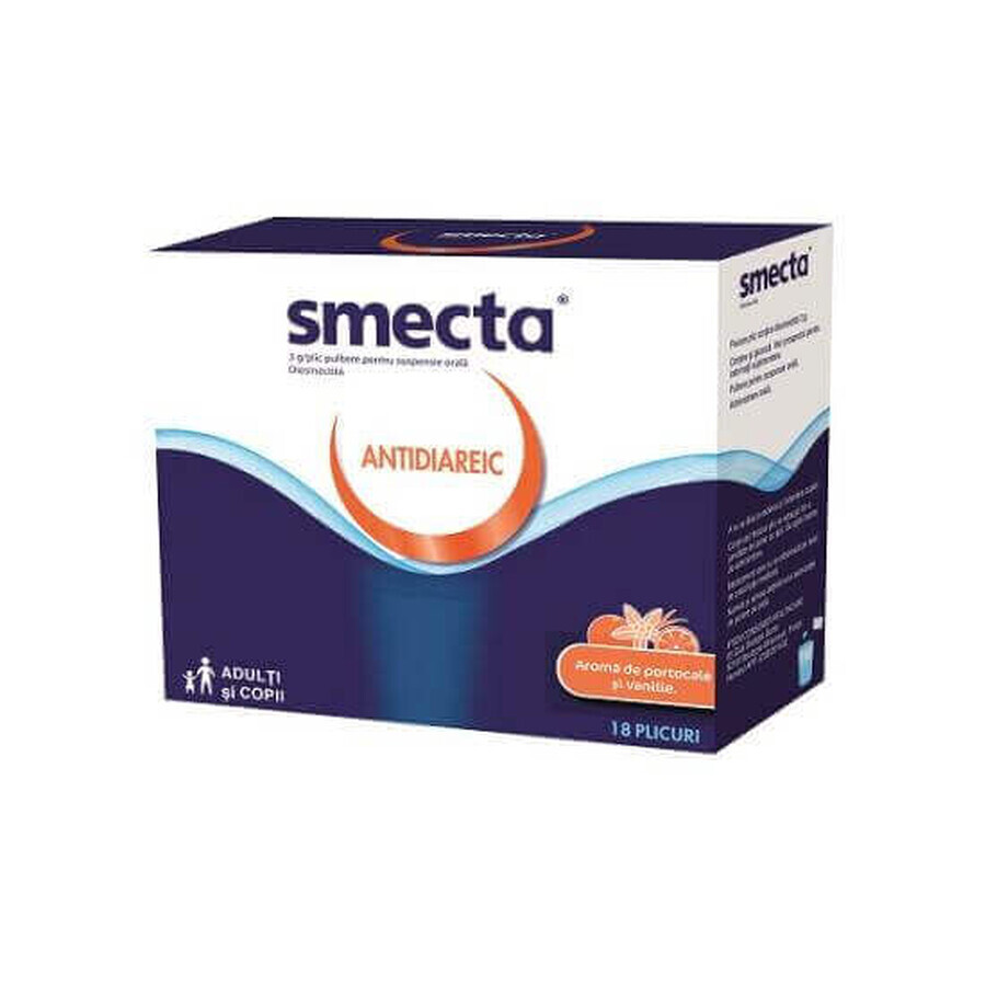 Smecta con vaniglia e arancia, 18 bustine, Beaufour Ipsen Industrie