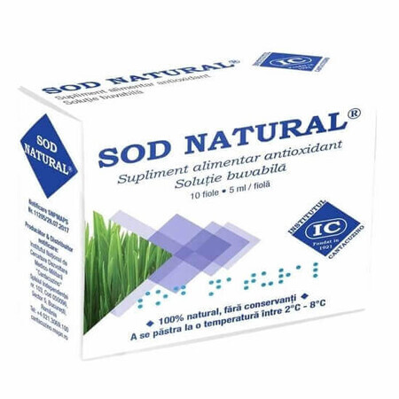 Soluzione bevibile di soda naturale, 10 fiale x 5ml, Istituto Cantacuzino