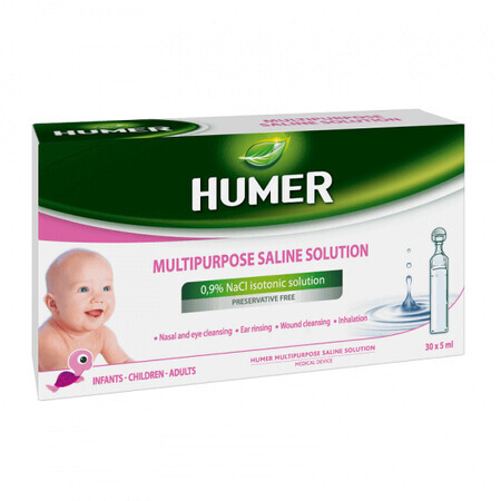 Soluzione isotonica sterile 0,9% Humer, 30 x 5 ml, Urgo