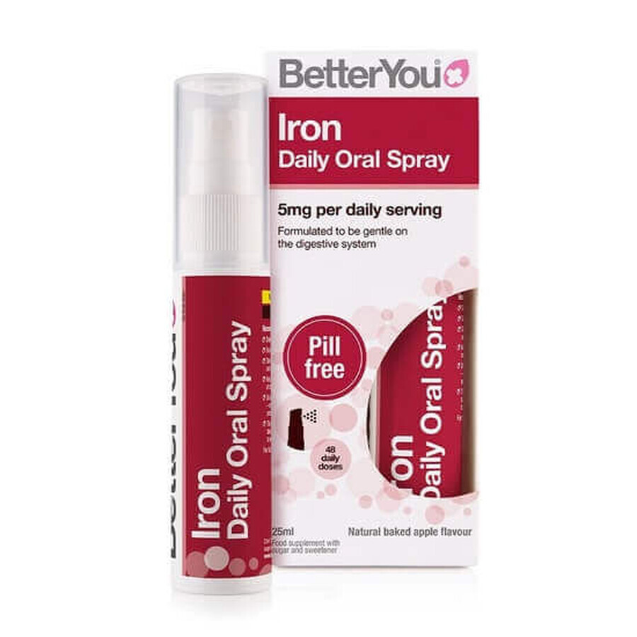 Spray orale con ferro, 5 mg, 25 ml, BetterYou