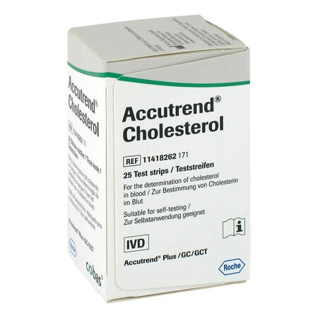 Strice reattive Accutrend Cholesterol, 25 pezzi, Roche