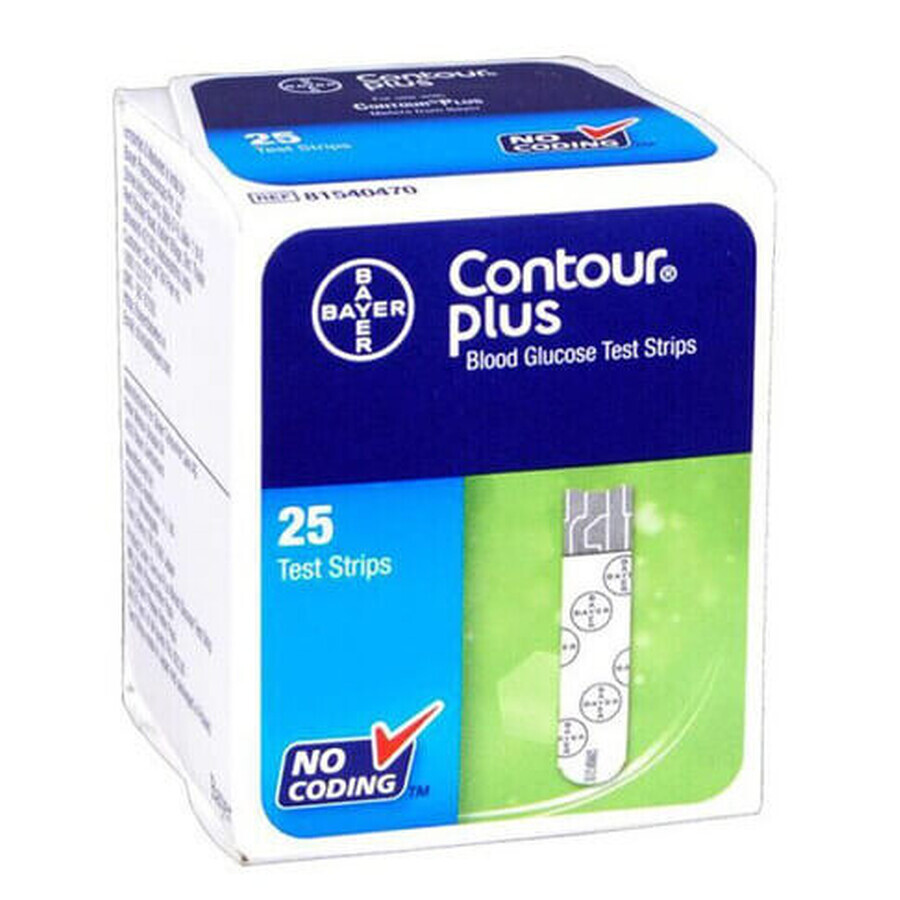 Test glicemia Contour Plus, 25 pezzi, Bayer