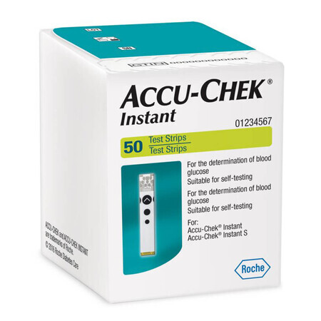 Accu-Chek Instant, Strisce Reattive per la Glicemia, 50 Pezzi, Roche 