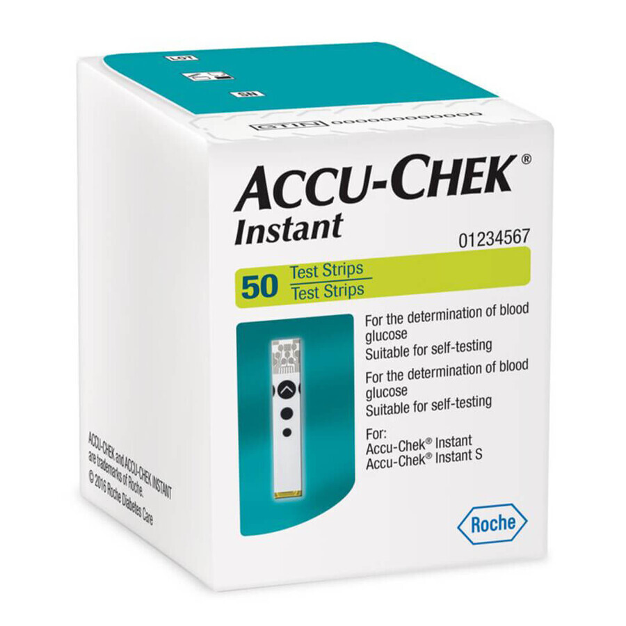 Accu-Chek Instant, Strisce Reattive per la Glicemia, 50 pezzi, Roche 