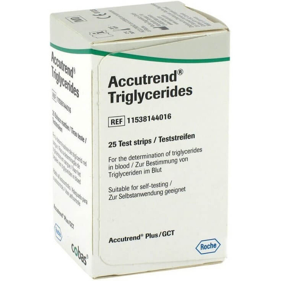 Triglycerid-Test Accutrend, 25 Stück, Roche