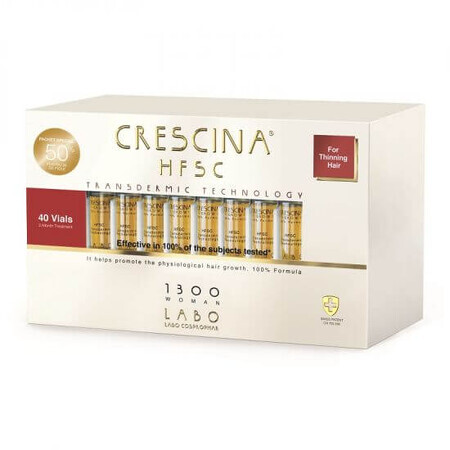 Trattamento Crescina Hfsc Transdermic 1300 Donna, 40 fiale, Labo