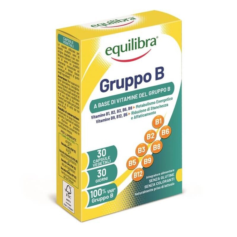 Complexe de vitamines B, 30 gélules, Equilibra