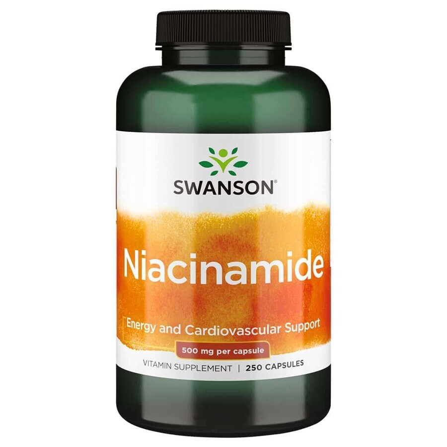 Vitamine B3 Niacinamide 500 mg, 250 capsules, Swanson Health USA